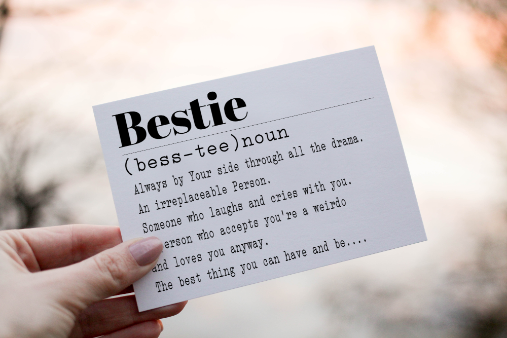 Bestie Birthday Card, Special Friend Card, Card for Friend - Click Image to Close